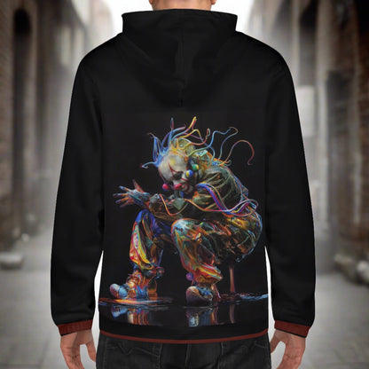 Men's Evil Clown Lightweight Zipper Hoodie