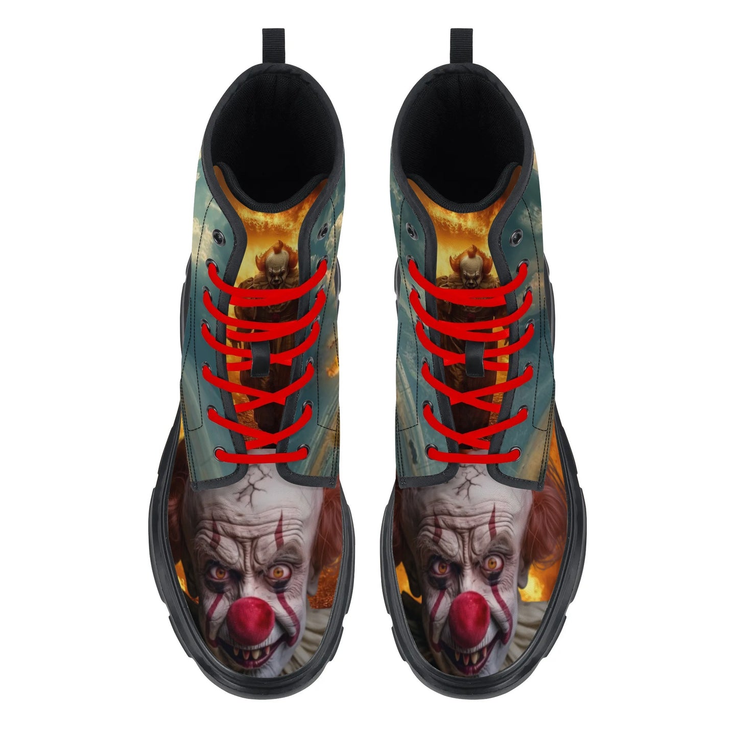 Mens and Womens Clowns Leaving Hell Leather Boots