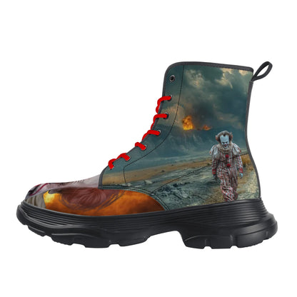 Mens and Womens Clowns Leaving Hell Leather Boots