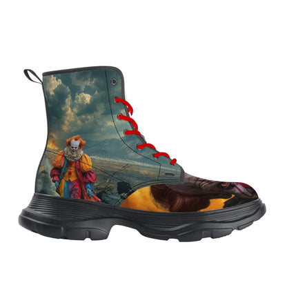 Mens and Womens Clowns Leaving Hell Leather Boots