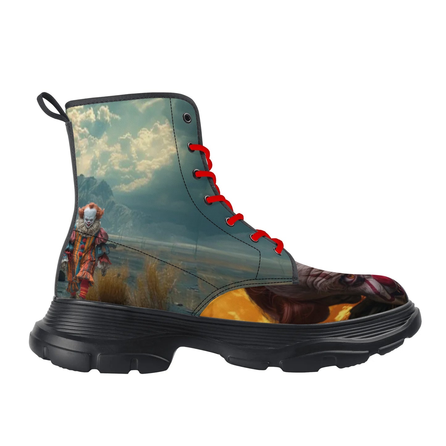 Mens and Womens Clowns Leaving Hell Leather Boots