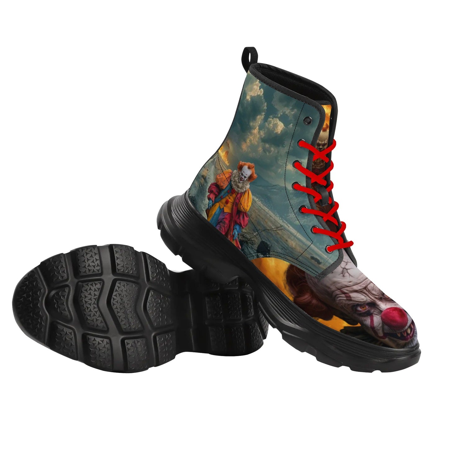 Mens and Womens Clowns Leaving Hell Leather Boots