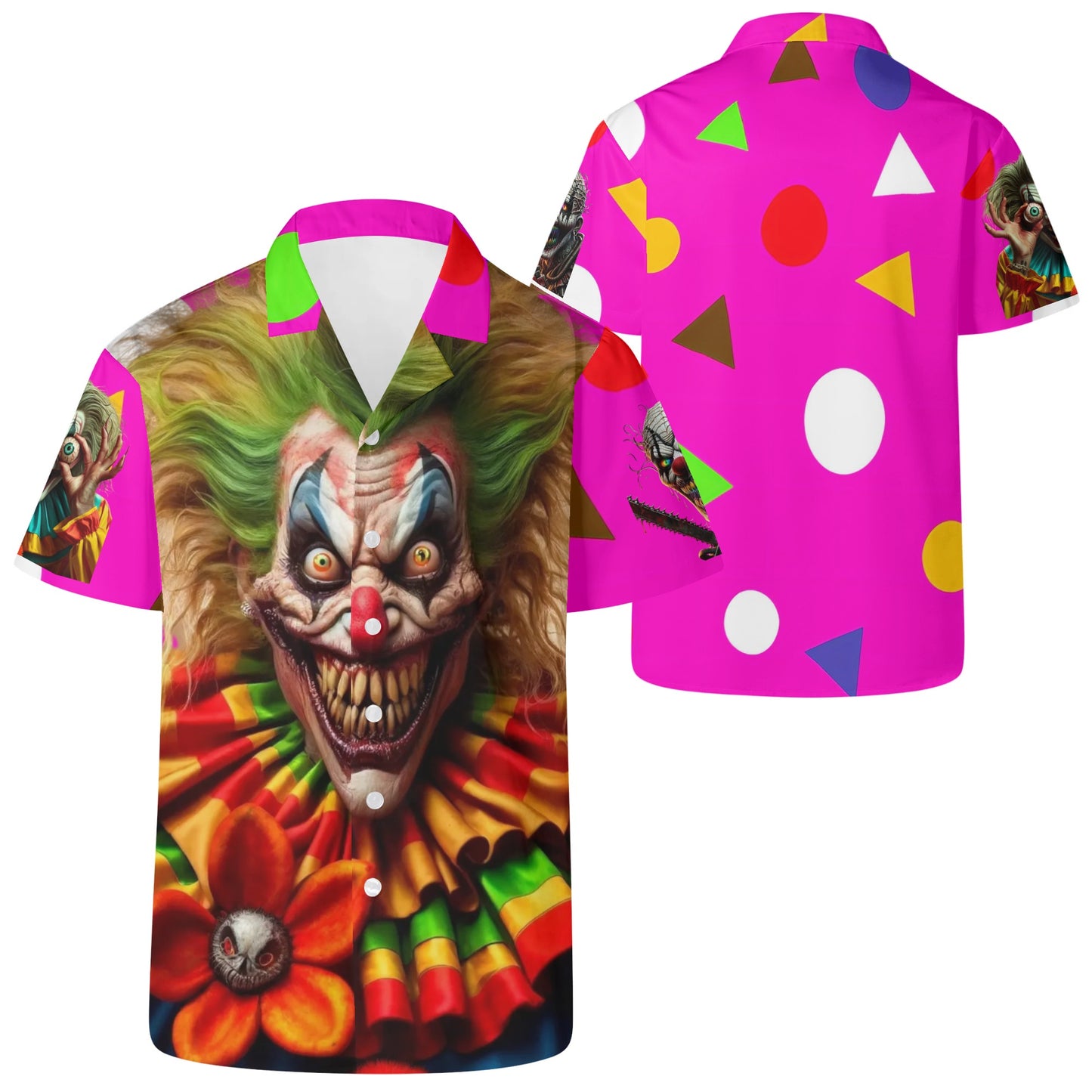 Mens All Over Print Casual Evil Clown Shirt