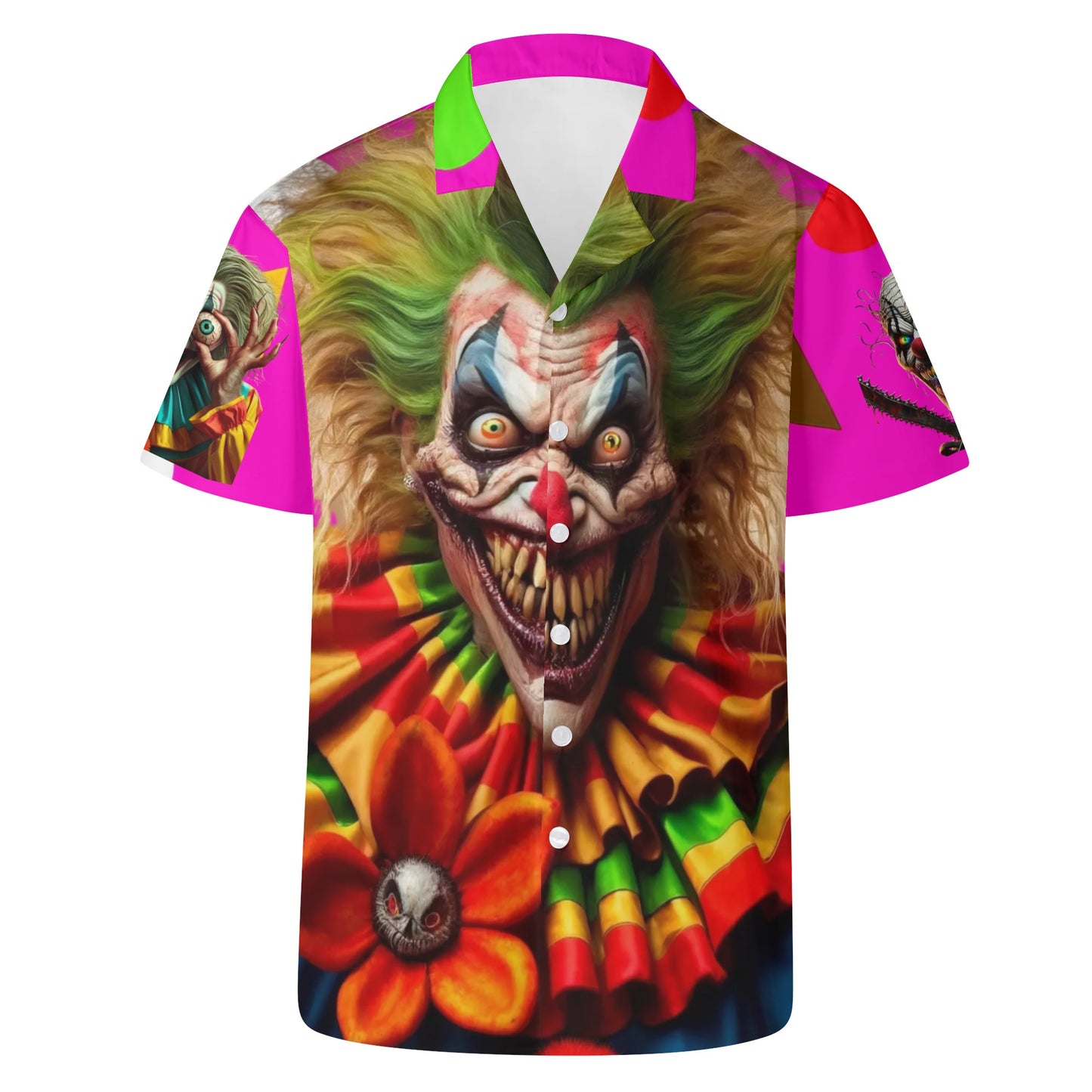 Mens All Over Print Casual Evil Clown Shirt