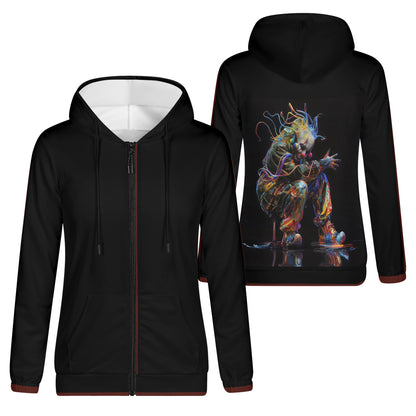 Woman's Lightweight Evil Clown Zipper Hoodie