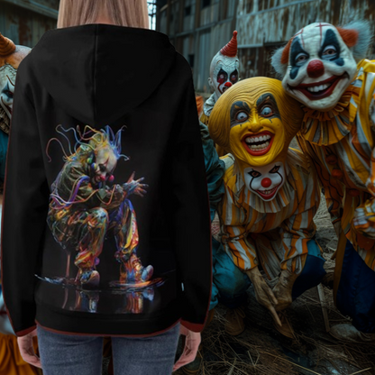 Woman's Lightweight Evil Clown Zipper Hoodie